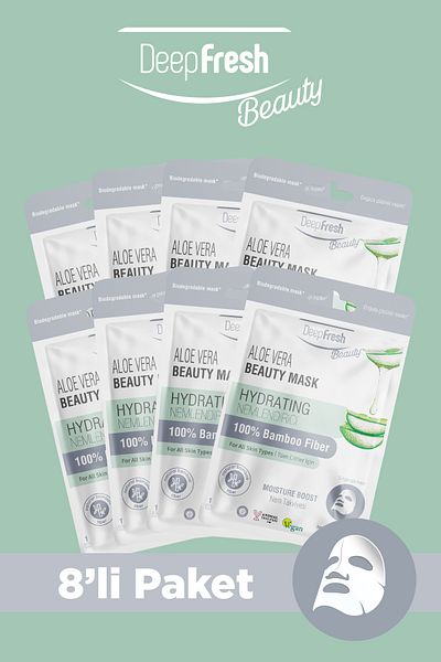 Deep Fresh Moisturizing Paper Mask 8 Pieces |   Aloe Vera |   Moisture Supplement