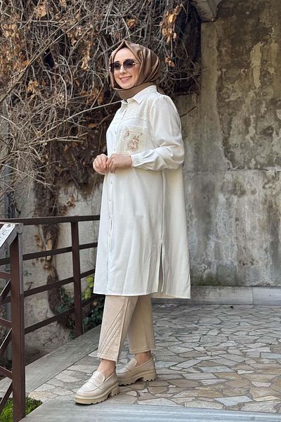 FUAT GÜRSEN Fuat Gürşen Tunic 25Y-1333.E Ecru