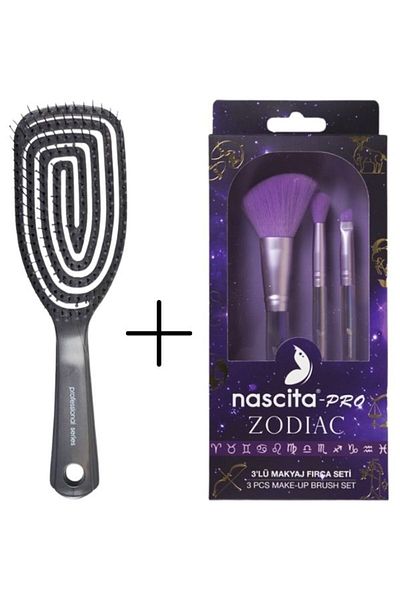 nascita 3D Oval Hair Brush - Pro Makeup Kit