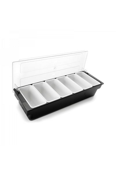 Lacor Box for ingredients and spices with lid and 6 compartments, 450 ml