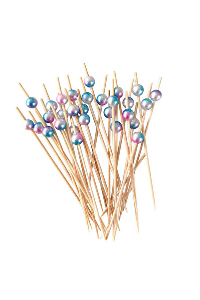 Partimarka أعواد أسنان لؤلؤية ملونة بألوان قوس قزح