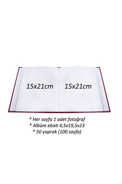 Lodos 15x21 Photo Album with 100 Windows