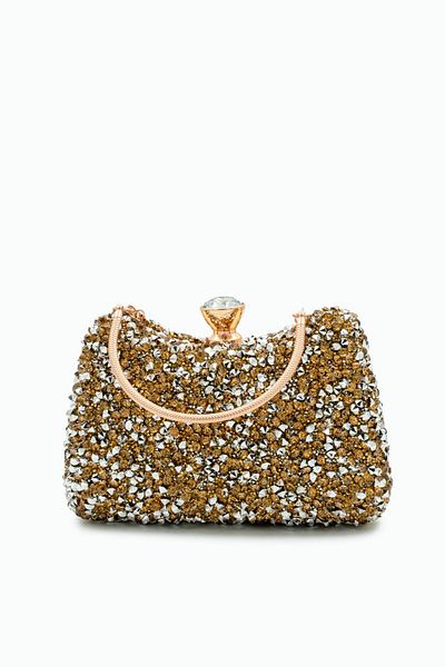 LAMİNTA Geanta de dama rochie de seara Edwar Gold