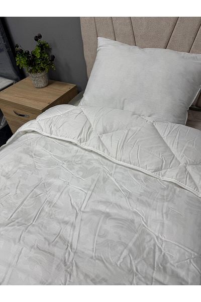 Clasy Cotton Satin Quilt - Plain Patterned White 100%