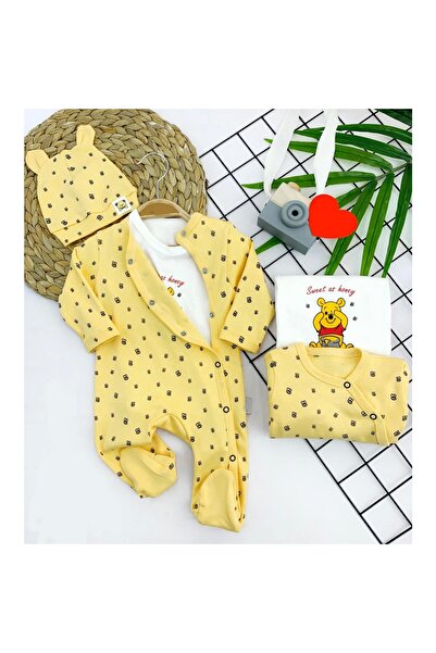 Narnuga Mi̇rayli̇fe 3-6-9-12 Months 3-Piece Baby Girl and Boy Jumpsuit with P...