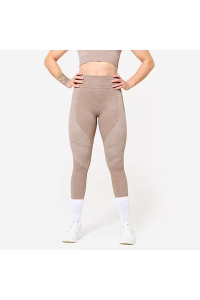 Decathlon Women's Brown High Waist Sports Leggings