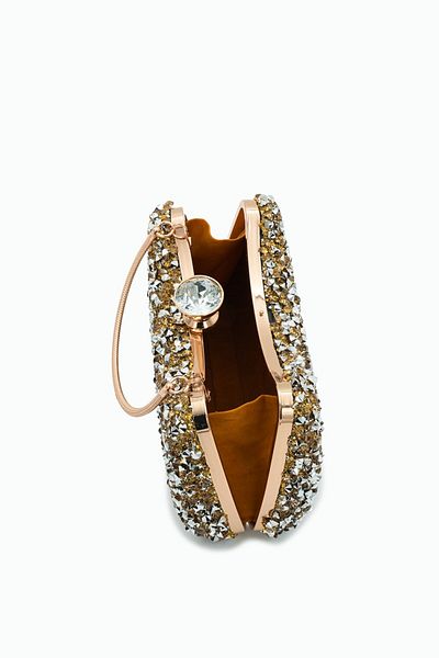 LAMİNTA Geanta de dama rochie de seara Edwar Gold