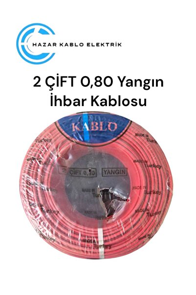YEŞİM KABLO 2X2X0.80+50 mm CCA YANGIN İHBAR KABLOSU (2 ÇİFT ) (100 METRE)