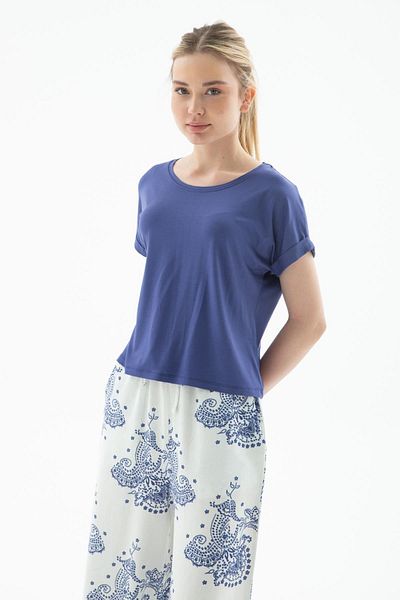 Fashion Friends Μπλούζα με λαιμόκοψη - Indigo