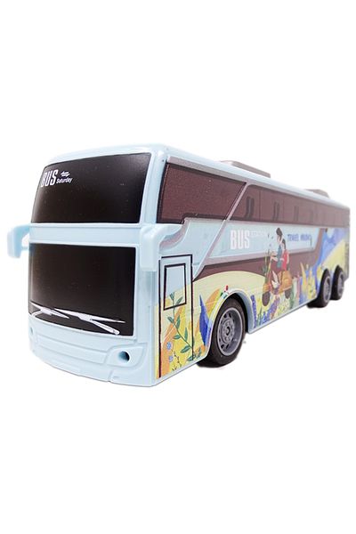Salamandra SALAMANDRA KIDS® Fully Functional Remote Control Plastic Toy Bus, White/Blue