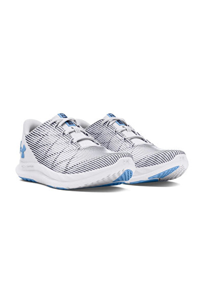 Under Armour Women's White Blue Charged Speed Swift Running Shoes 3027006 -103