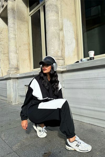 Modayakamoz Black Tracksuit Suit Shoes
