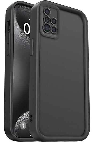 Fibaks Samsung Galaxy M51 Kılıf Kamera Korumalı Yumuşak Dokulu Darbe Emici Siyah Silikon Kapak