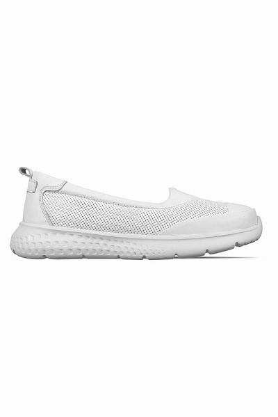 Lal Shoes & Bags Pantofi casual de damă Opal din piele naturală cu cusături - alb
