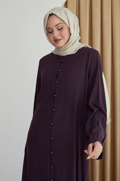 InStyle Purple Ferace with Beaded Buttons