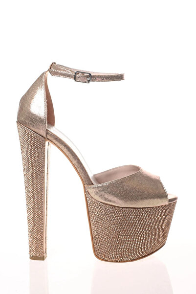 La Vivien Women's Open Toe 17 cm High Platform Heeled Evening Dress Shoes