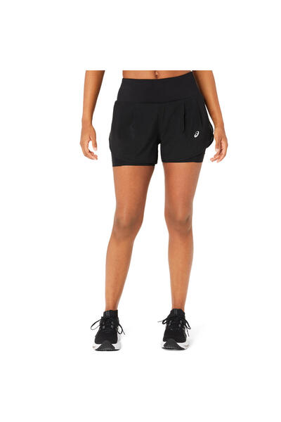 Asics ROAD 2-N-1 3.5IN SHORT Γυναικείο μαύρο σορτς 2012C975-001