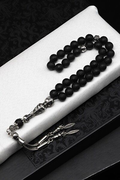 Alibaba Doğaltaş Матов оникс, натурален камък, броеница, 8 мм, фасетиран, сфе...