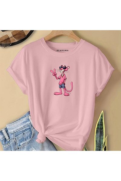 BENROMA 1 produs este un cadou pentru achiziții de 6 și mai sus Tricou pentru copii cu imprimeu cu caractere roz
