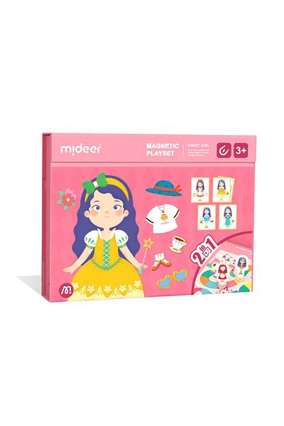 Mideer Joc de puzzle magnetic de asortare a artei și hainelor, 2 în 1, puzzle magnetic și joc de societate