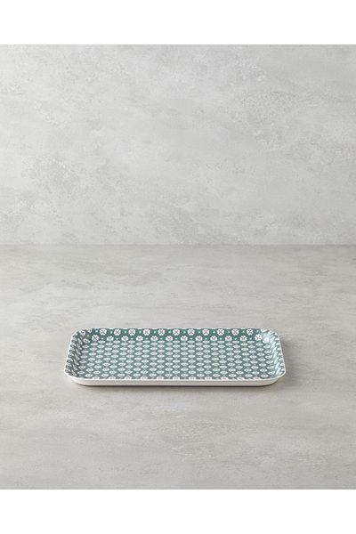 English Home Green 20X28.5 cm Melamine Non-Slip Tray