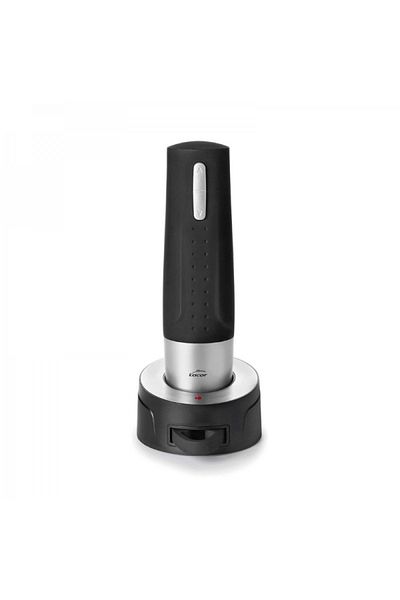 Lacor Electric corkscrew with charging stand and sealing pliers, Wine Kit Black, 18 W
