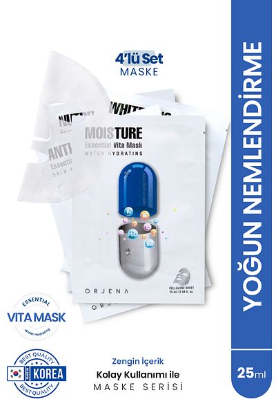 Orjena Set of 4 Basic Care - Moisturizing, Nourishing, Brightening and Firming Mask