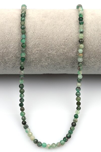 Alibaba Doğaltaş Zümrüt Doğal Taş Dizi 4 mm Fasetli Küre Kesim