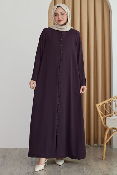 InStyle Purple Ferace with Beaded Buttons