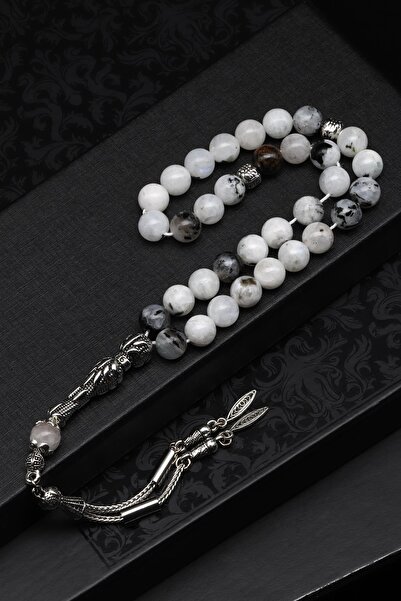 Alibaba Doğaltaş Rozariu din piatra de luna piatra naturala 8 mm taietura glob