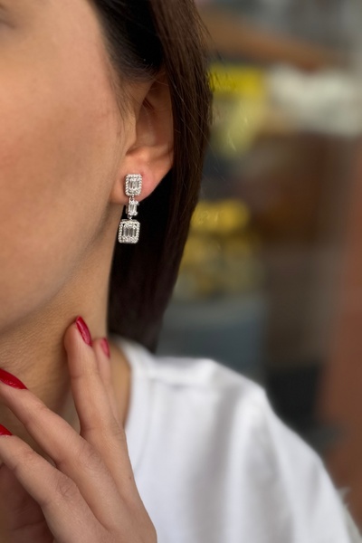 Genel Markalar 925 AYAR İTALYAN GÜMÜŞ BAGET KÜPE