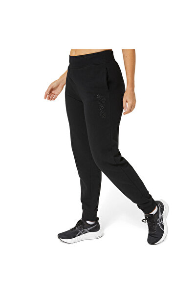 Asics Logo Sweatpant Kadın Siyah Eşofman Altı 2032c844-002