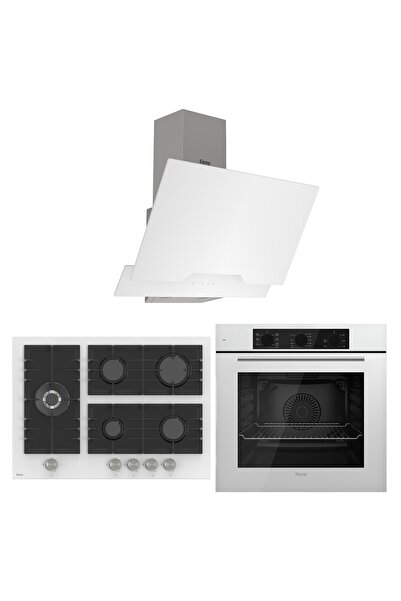 Ferre Flowart BL Modüler Seriisi 3'lü Beyaz Ankastre Set ( QBL62CB-BL136-D064 )