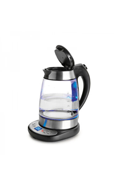 Lacor Cana fierbator din sticla termorezistenta si inox, 1.7 litri