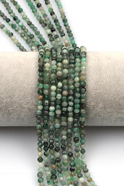 Alibaba Doğaltaş Zümrüt Doğal Taş Dizi 4 mm Fasetli Küre Kesim