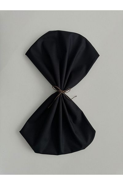 Niks Home Μαύρο λινό Punch Duck Cloth - Κάλυμμα τραπεζιού μαξιλαριού (50X140 CM)