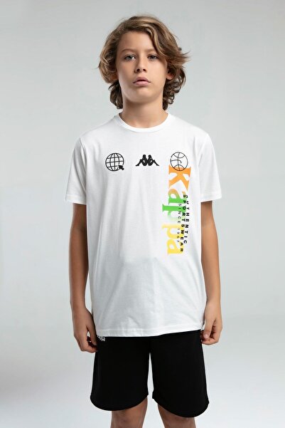 Kappa Футболка з принтом для хлопчиків 516 Yas White