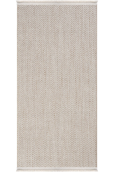 Cool Halı Olinda 1108 Bej Mutfak Halısı Yumuşak Bukle Dokuma Tezgah Önü Leke Tutmayan Iskandinav Yolluk Halı