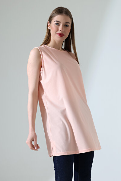 Talsmoda Tals Fashion Pink Color Wide Fit Zero Sleeve Bulz & Tunic