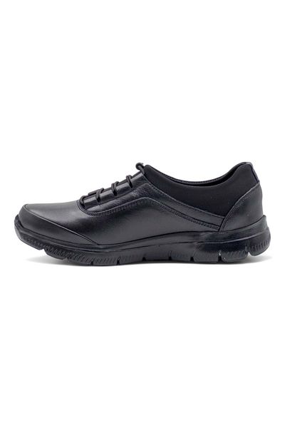 Voyager 9409 PANTOF DE CONFORT DE DAME DIN PIELE VERITABILĂ NEGRU
