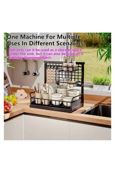 ALMUFARREJ Under Sink Organizer,Pull Out Cabinet Organizer 3Tier Slide Out Sliding Shelf Under Cabinet Storage