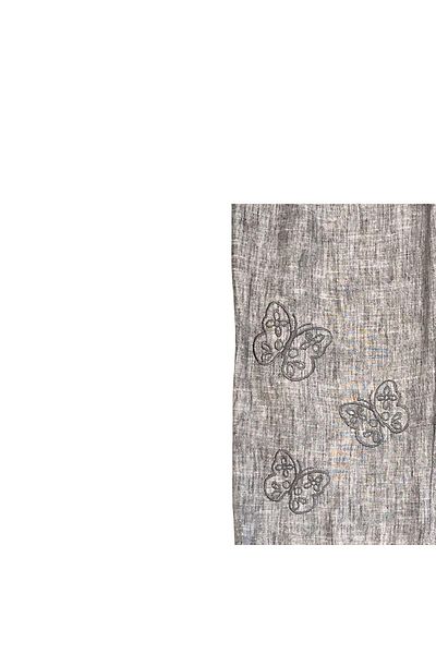 Little Star Girl's Butterfly Embroidered Linen Set