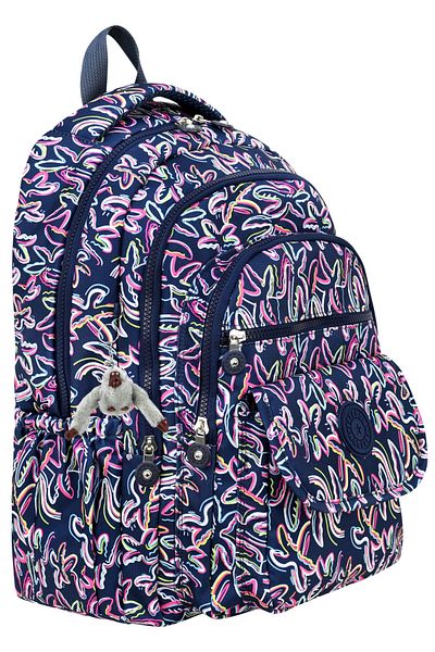 Çantaland Luxury Patterned Medium Size Backpack with Monkey Keychain Gift