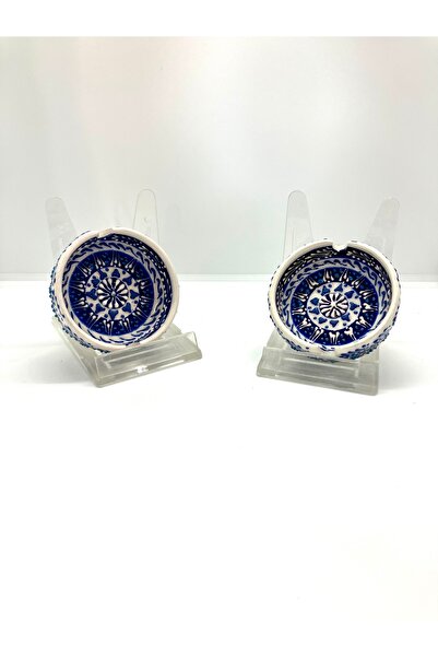 Store مجموعة منفضة سجائر مصنوعة يدويًا باللون الأزرق من Alaçatı Bodrum مكونة ...