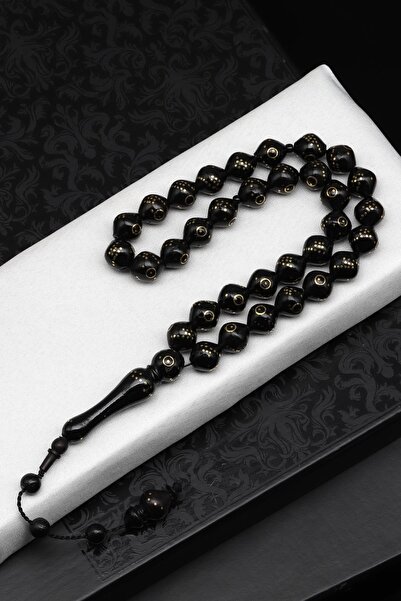 Alibaba Doğaltaş İşlemeli Kuka Ağacı Tesbih 10 x 10 mm İstanbul Kesim