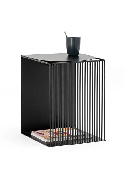 3art Metal Dekoratif Metal Yan Sehpa - Metal Tekli Sehpa - Modern C Sehpa