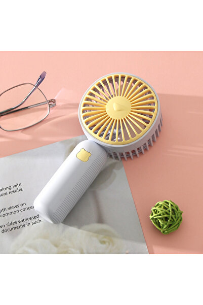 Livava Figürlü Mini Fan, Usb Li Ve Şarj Edilebilir, Mor, 16x8,