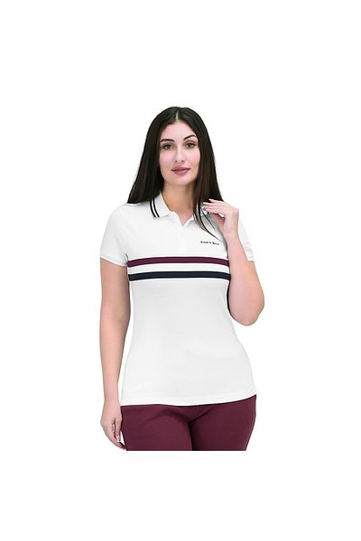 Giordano Women's Union Jack Polo Shirt - Cotton Lycra, Slim Fit
