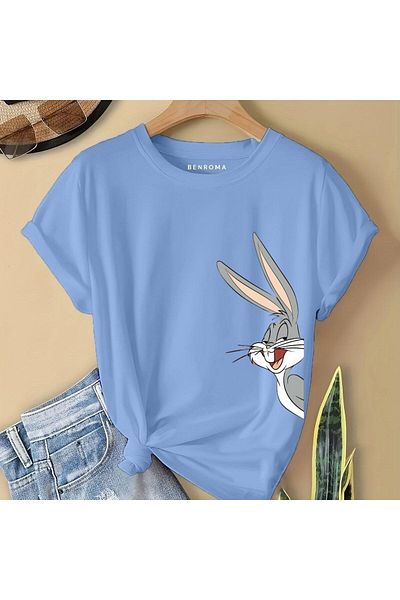 BENROMA 1 tricou este un cadou pentru achiziții de 6 și mai sus în coș - Tricou pentru copii cu imprimeu Side Rabbit