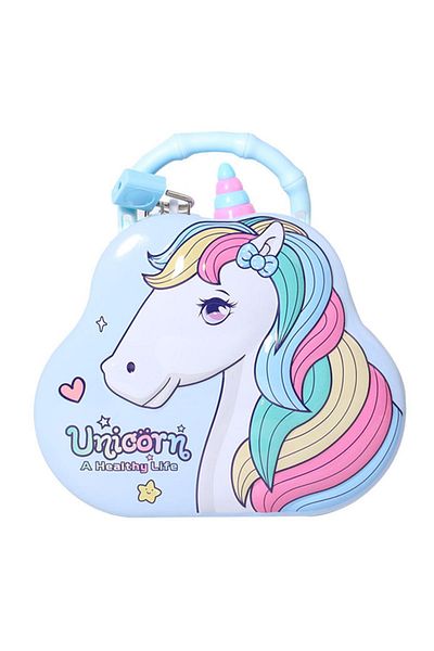 Patladı Gitti Unicorn Themed Blue Color Children's Piggy Bank